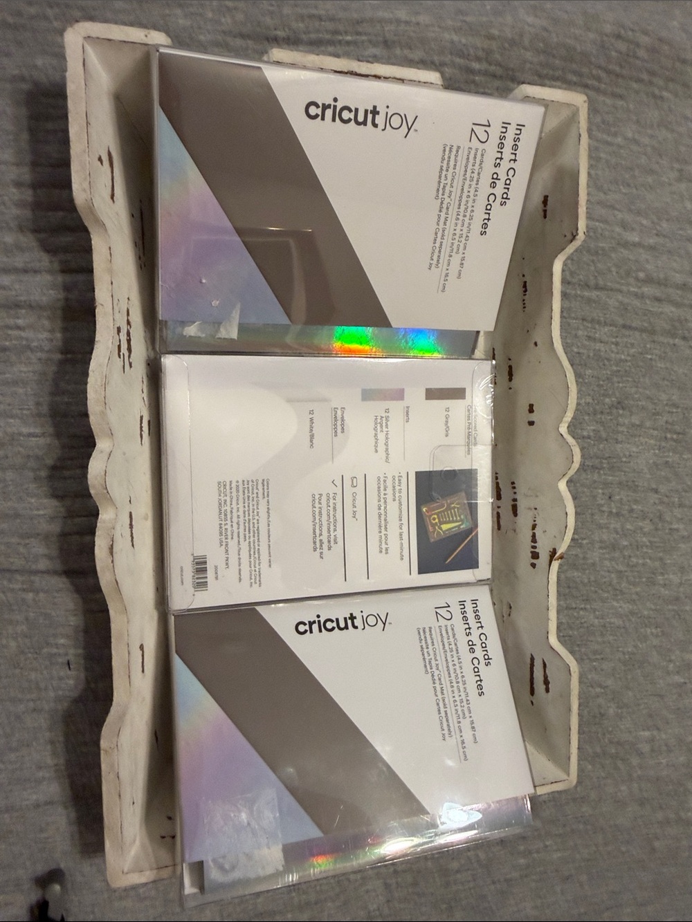 Cricut Joy Insert Cards - White with Holographic Accents
